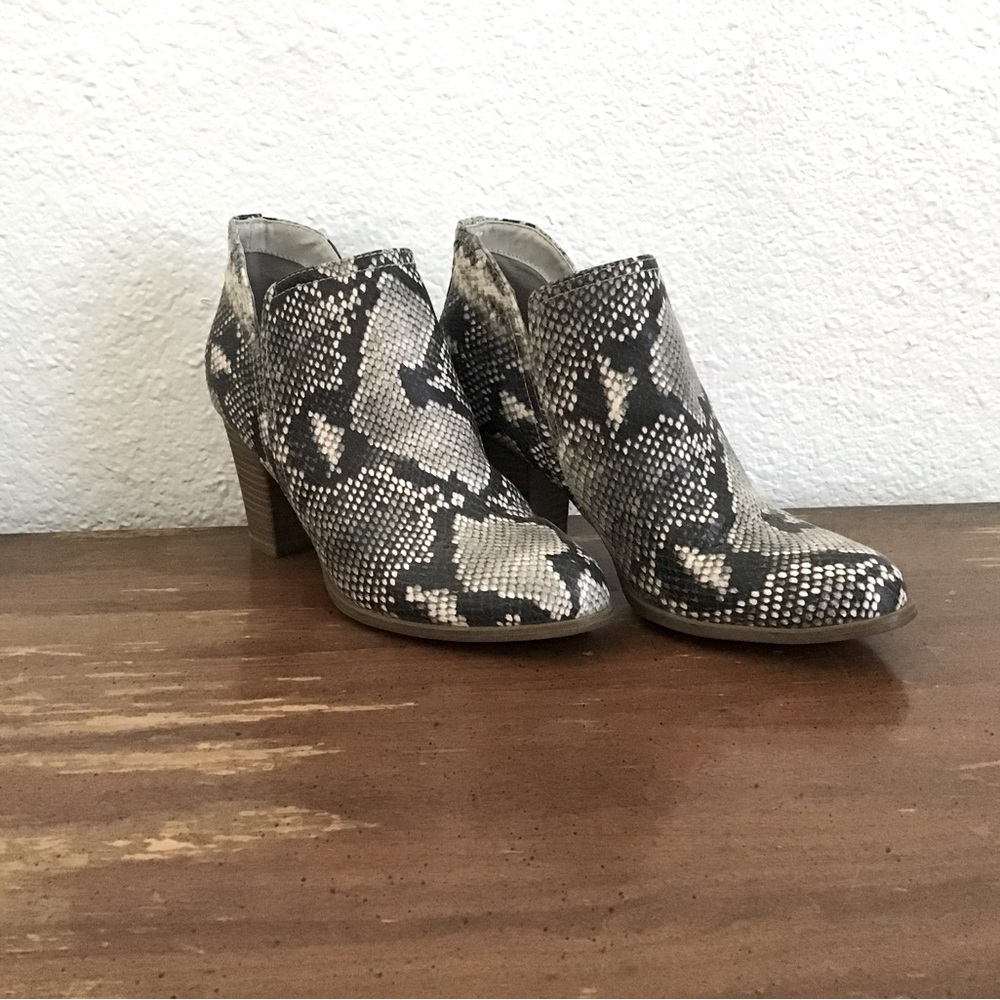 Snakeskin Booties